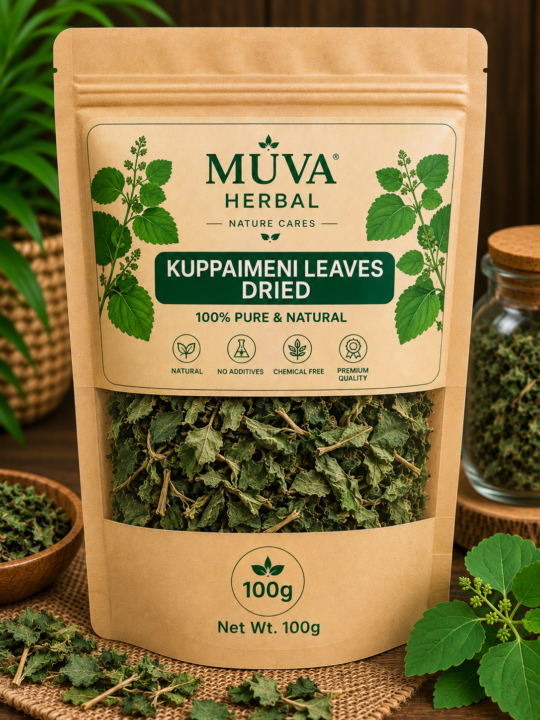 Dried Kuppaimeni Leaves